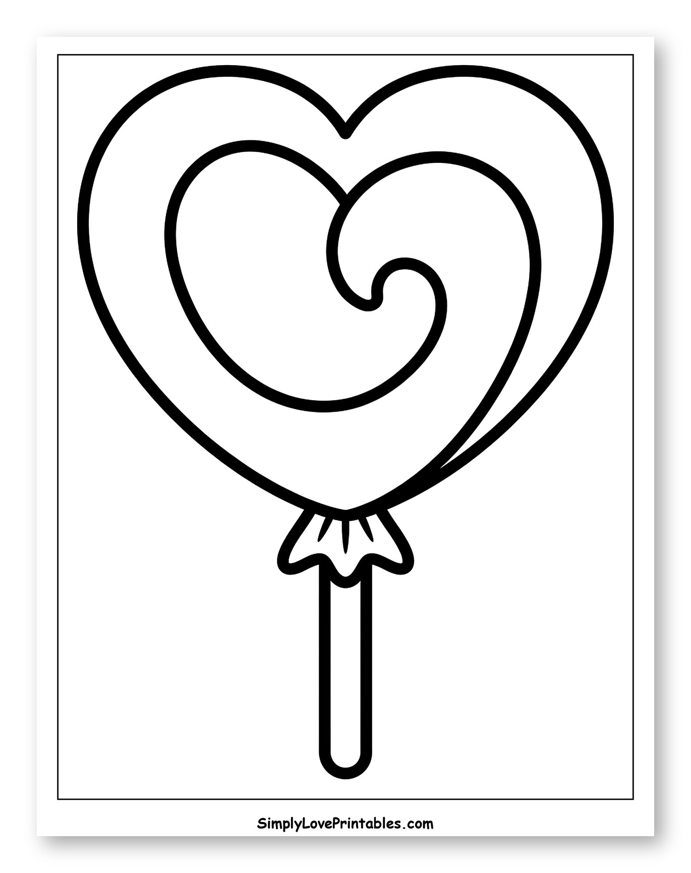 Heart Shaped Swirly Lollipop