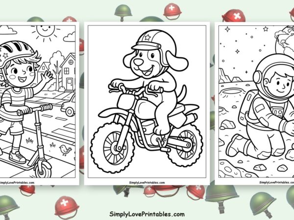 helmet coloring pages featured image