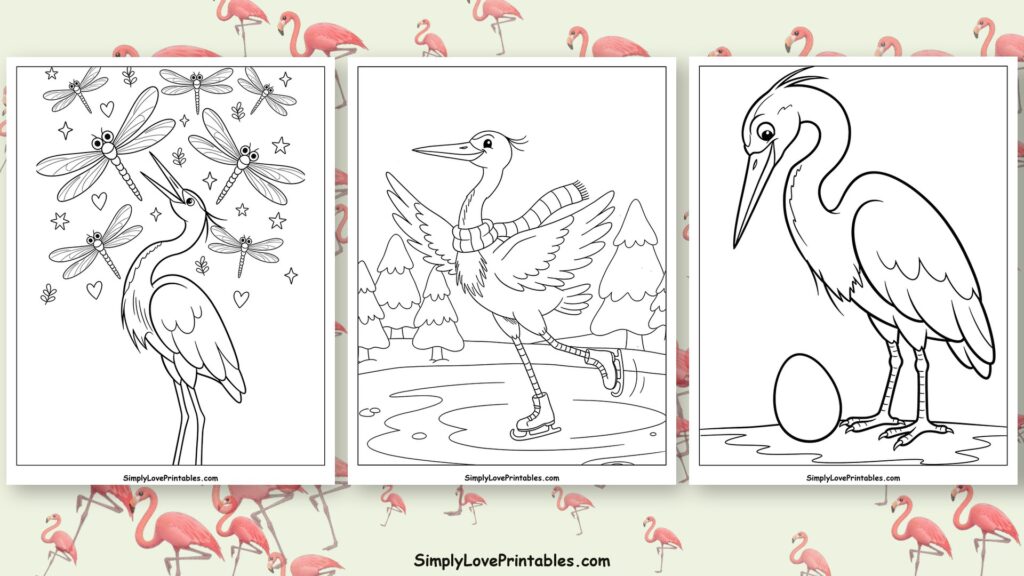 heron coloring pages featured image