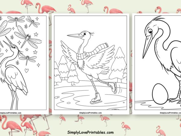 heron coloring pages featured image