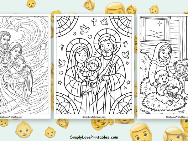 Holy Family coloring pages featured image