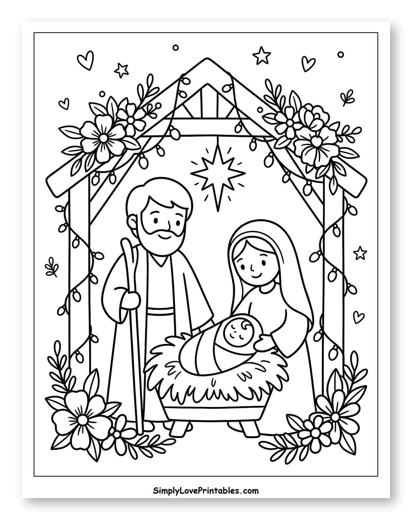 Holy Family in a Nativity Scene
