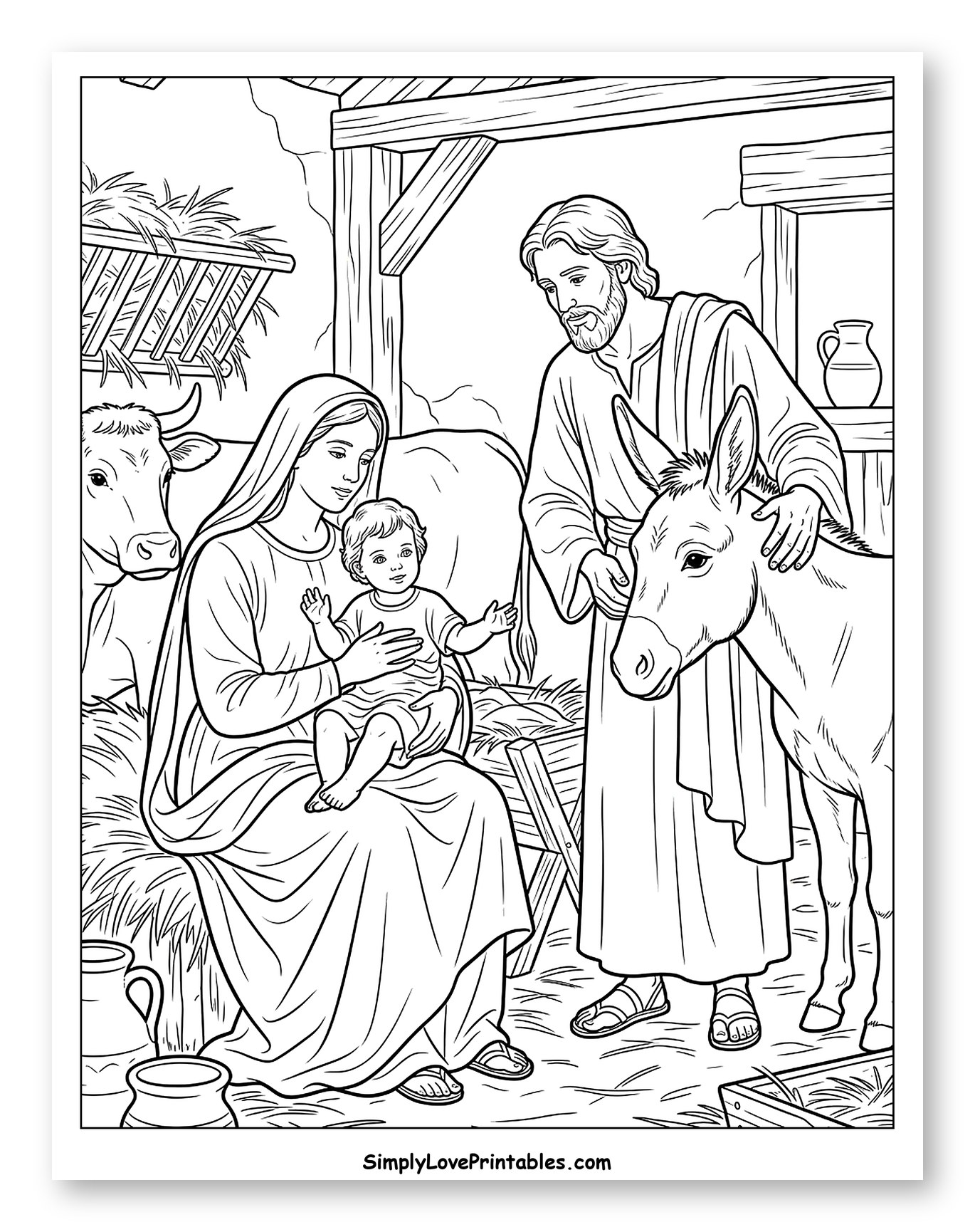 Holy Family in a Stable with Animals