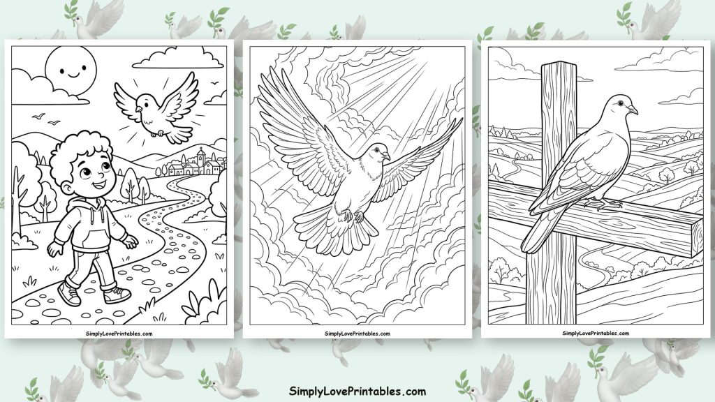 Holy Spirit coloring pages featured image