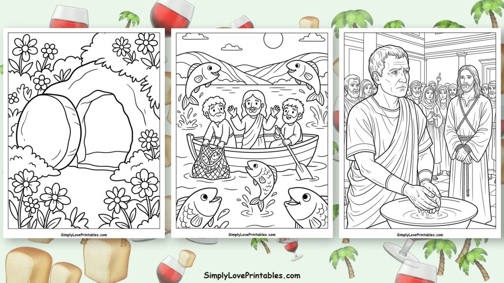 Holy Week coloring pages featured image