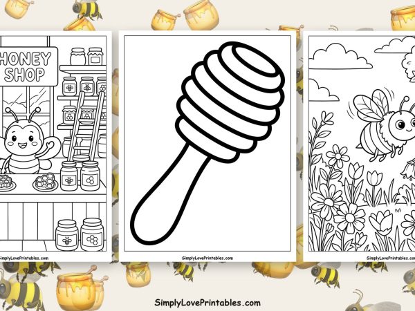 Honey coloring pages featured image