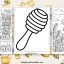 Honey coloring pages featured image