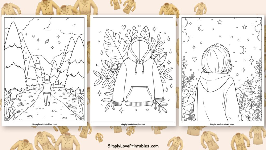 Hoodie coloring pages featured image