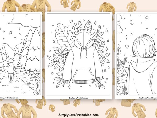 Hoodie coloring pages featured image