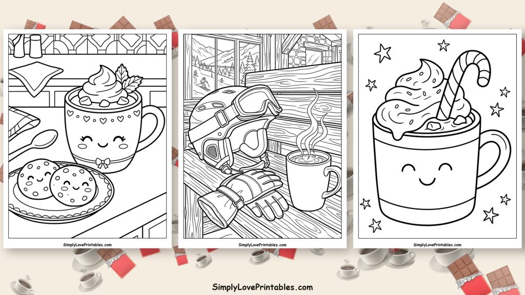 Hot chocolate coloring pages featured image
