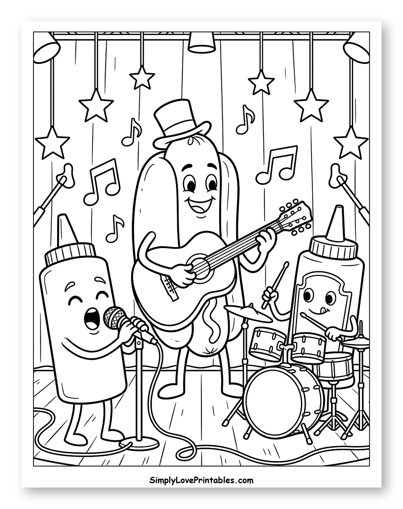 Hot Dog and Condiment Band Performing