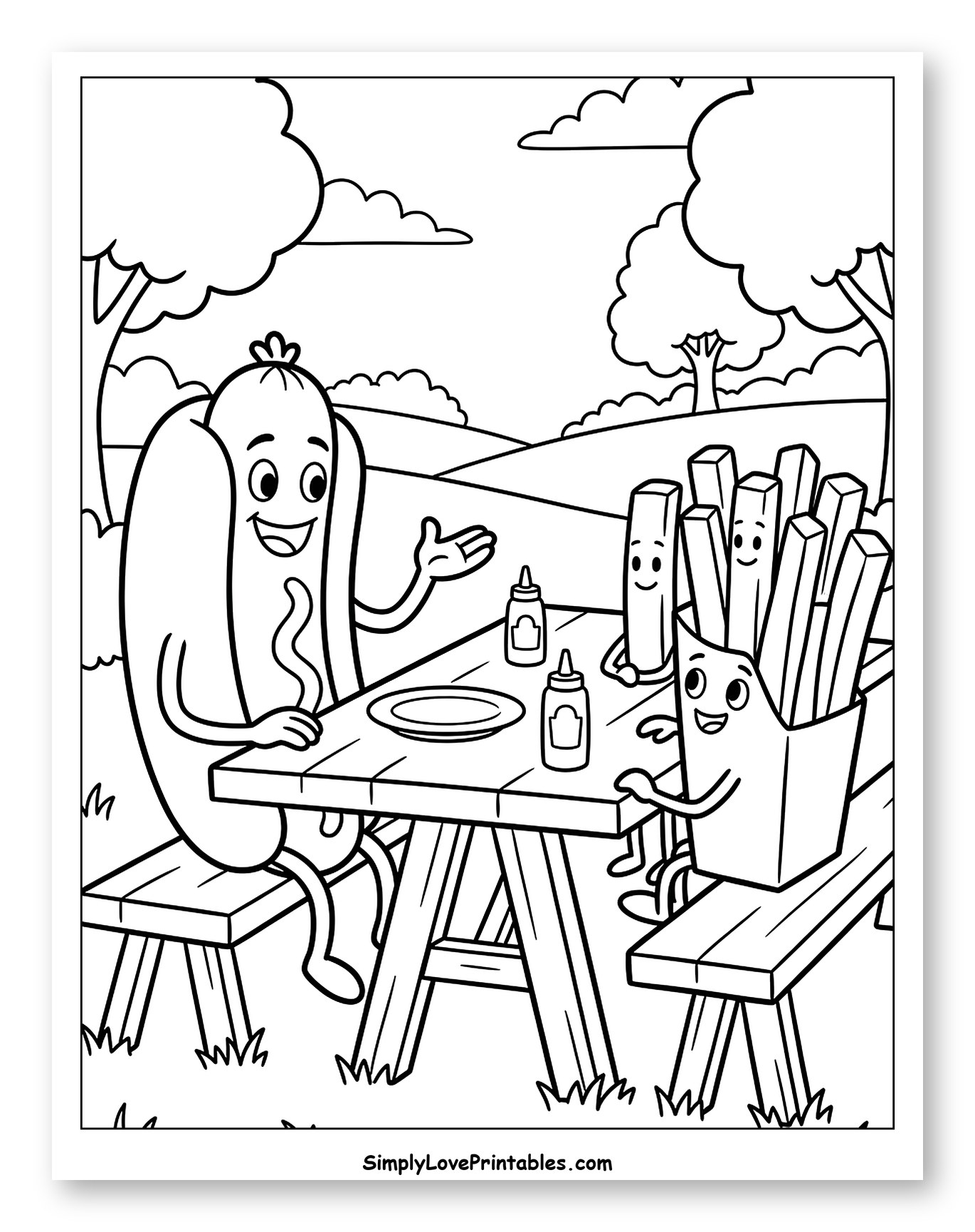 Hot Dog and French Fries Picnic