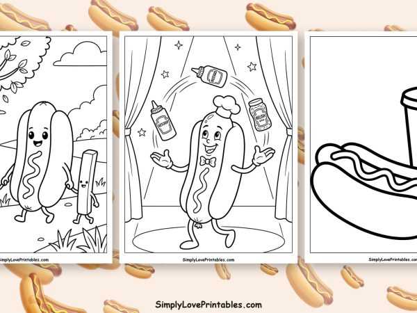 Hot dog coloring pages featured image