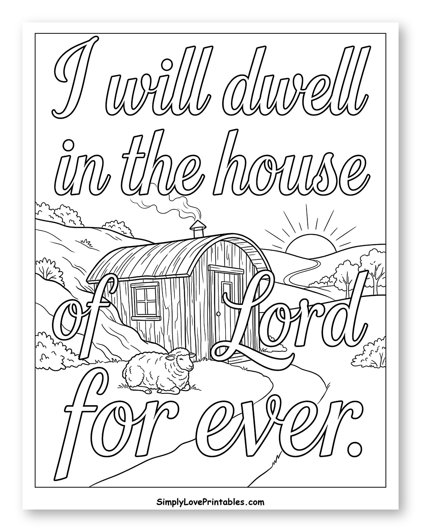 House of the Lord Forever Scripture Scene
