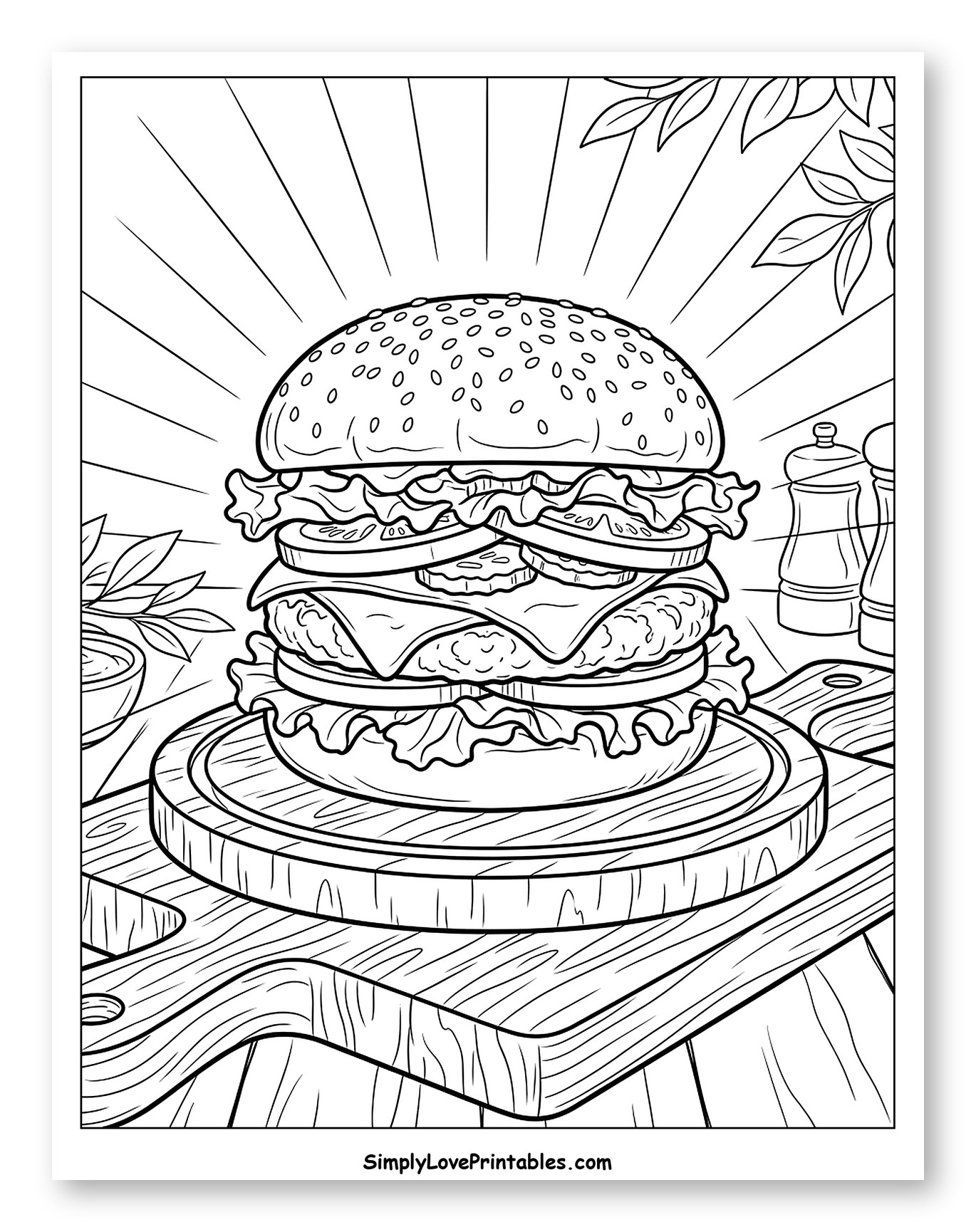 Huge Burger with All the Fixings