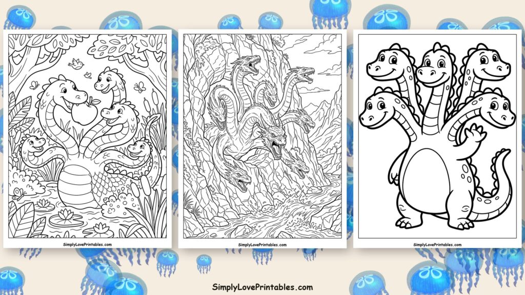 Hydra coloring pages featured image