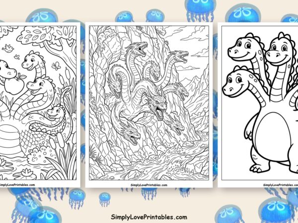Hydra coloring pages featured image