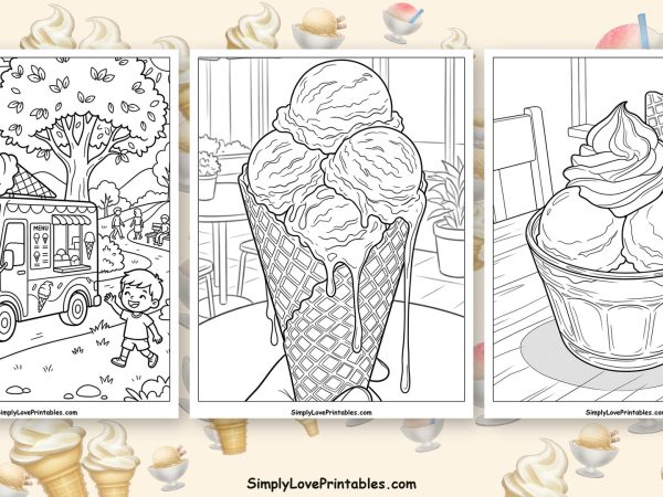 Ice cream coloring pages featured image