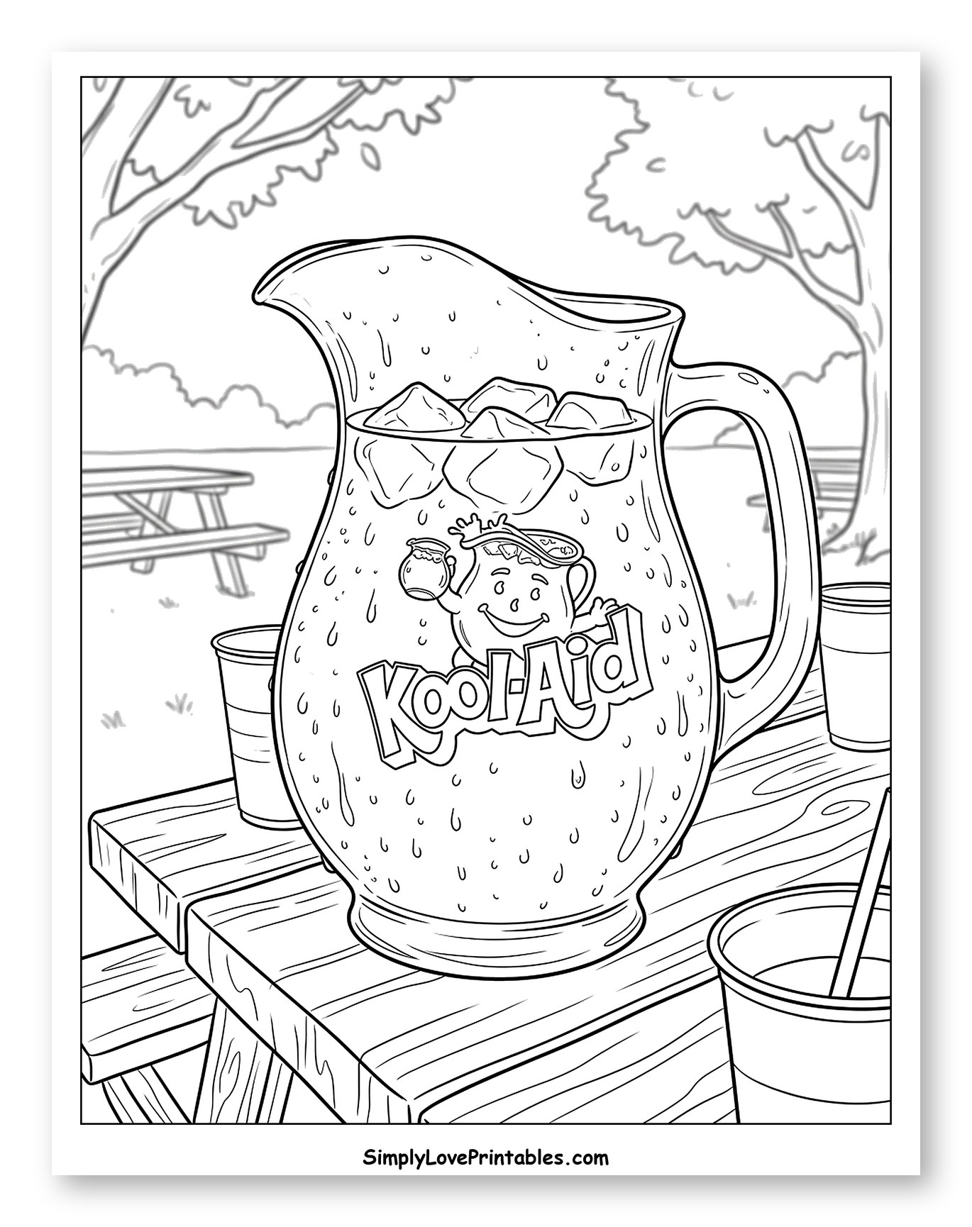 Iced Kool-Aid Pitcher at Park Picnic