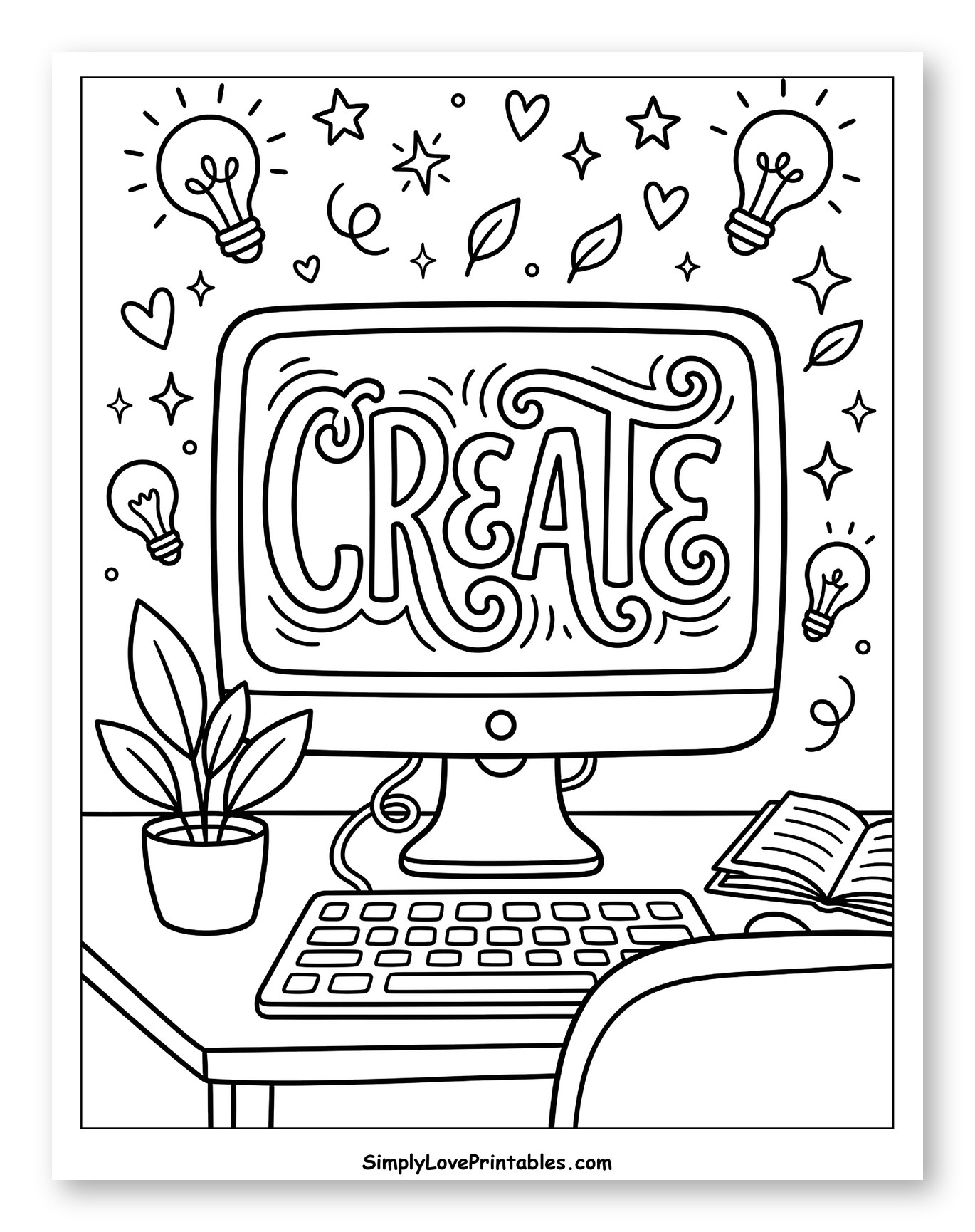 Inspiring Computer Workspace with CREATE Message