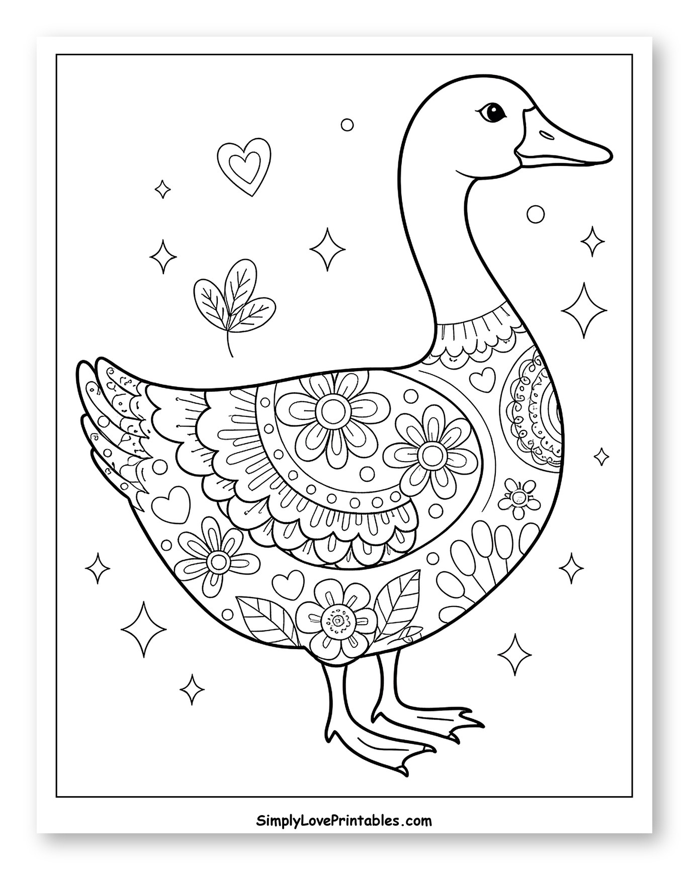 Intricate Patterned Goose with Sparkling Details