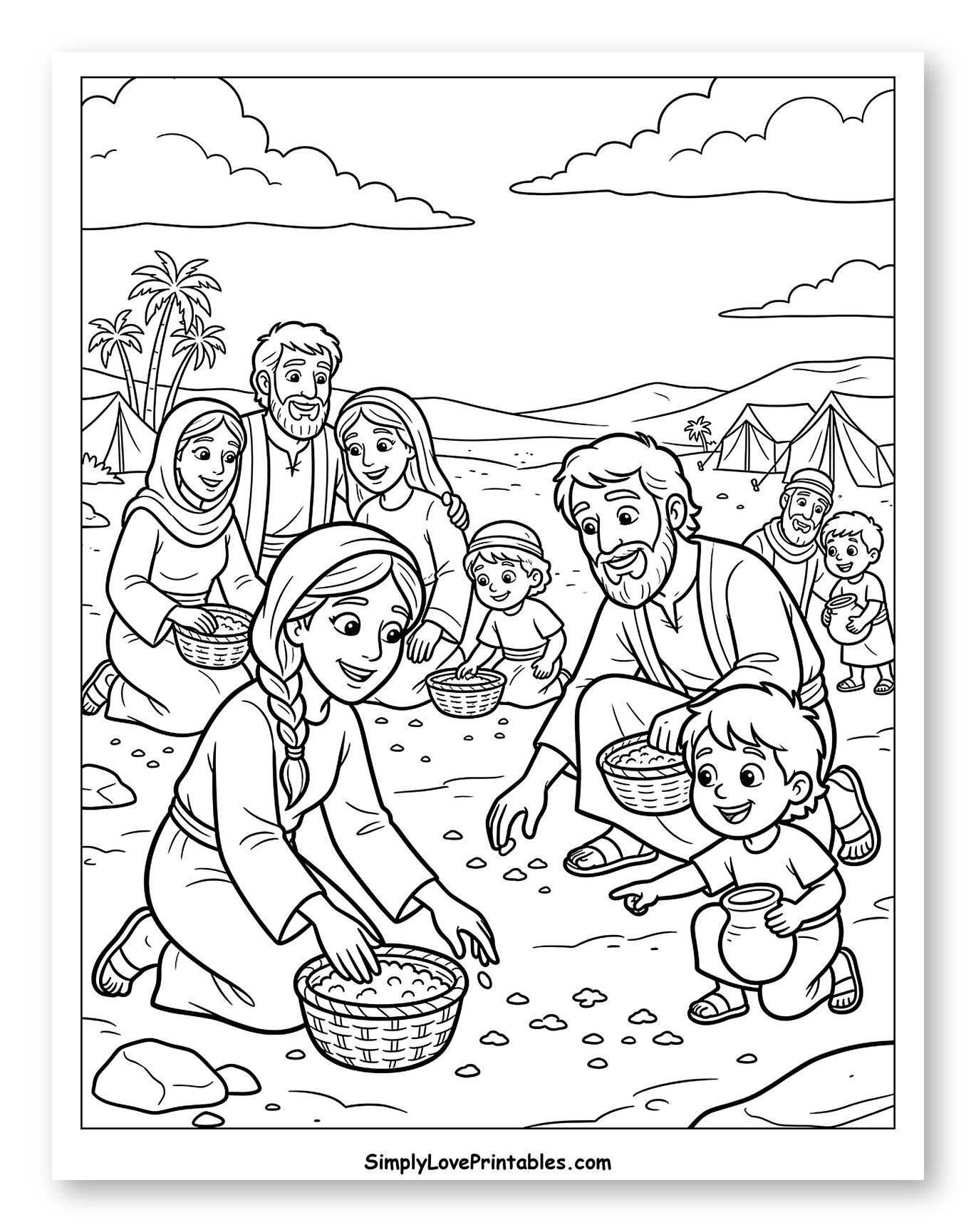Israelites Collecting Manna in the Wilderness