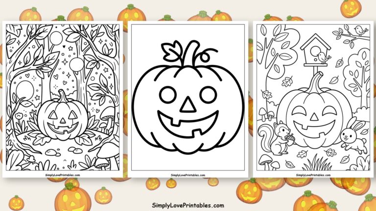 jack-o'-lantern coloring pages featured image