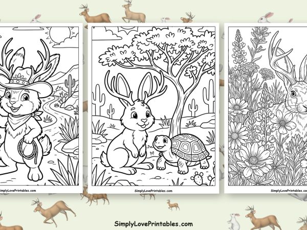 jackalope coloring pages featured image