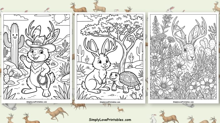 jackalope coloring pages featured image