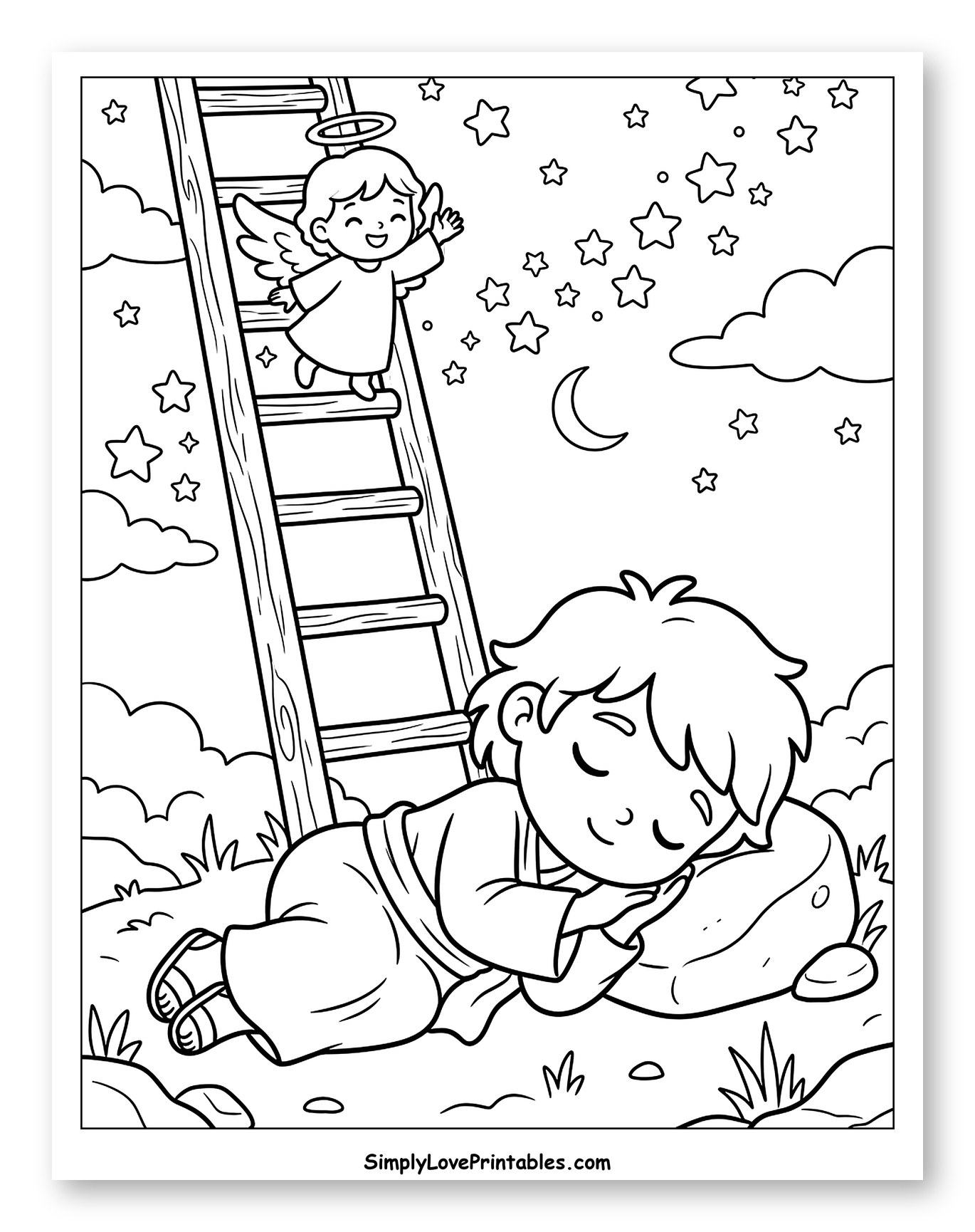 Jacob Dreaming of Heavenly Ladder and Angel