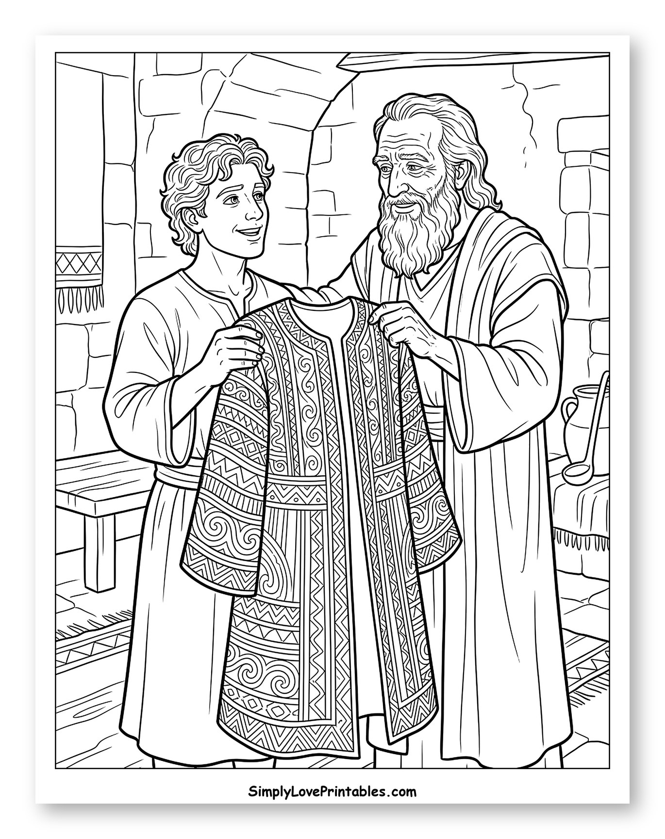 Jacob Presents Joseph with a Patterned Coat