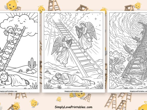 Jacob's ladder coloring pages featured image