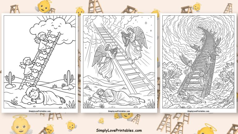 Jacob's ladder coloring pages featured image