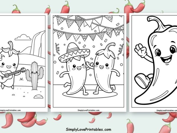 Jalapeño coloring pages featured image