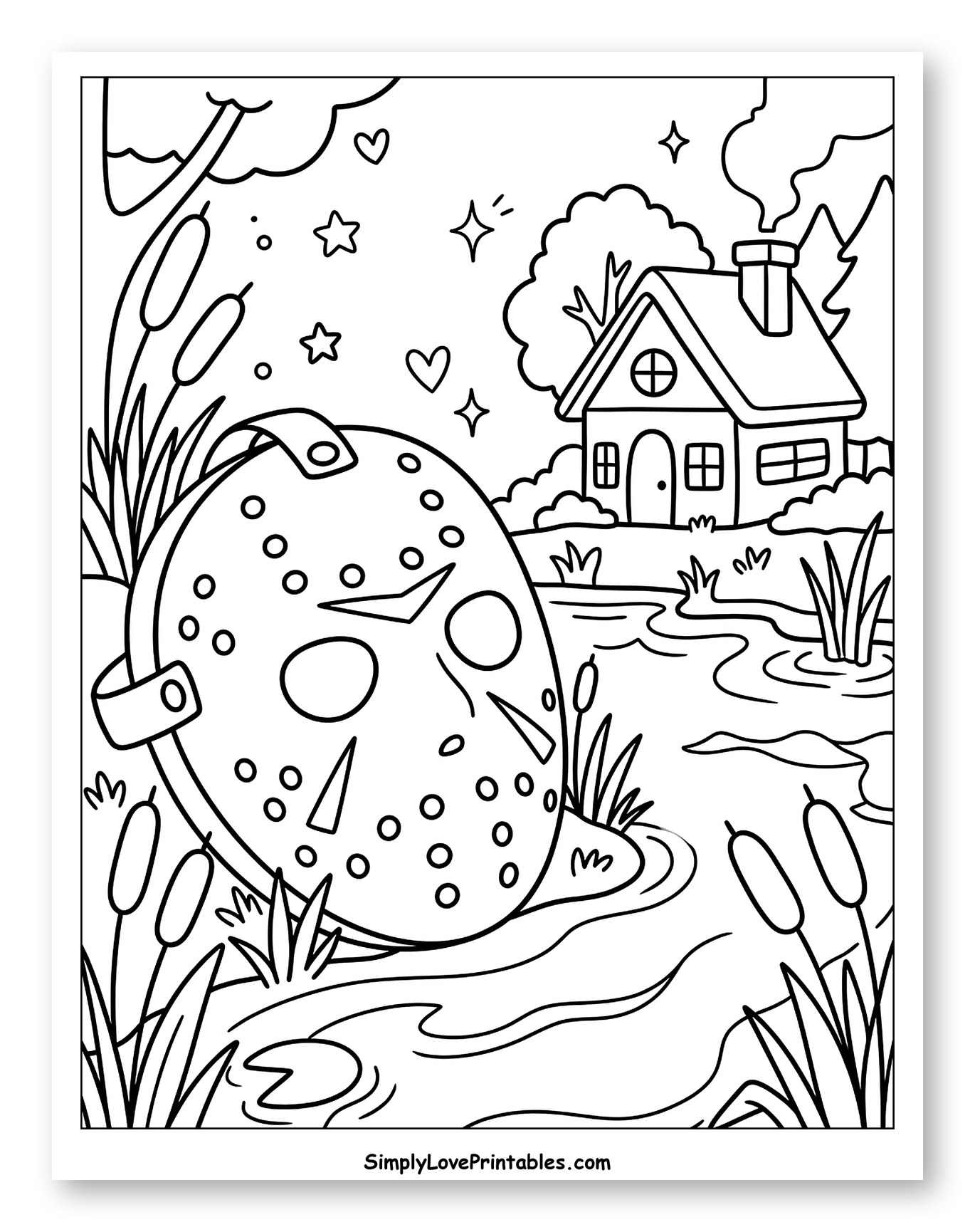 Jason Mask Submerged by a Cabin