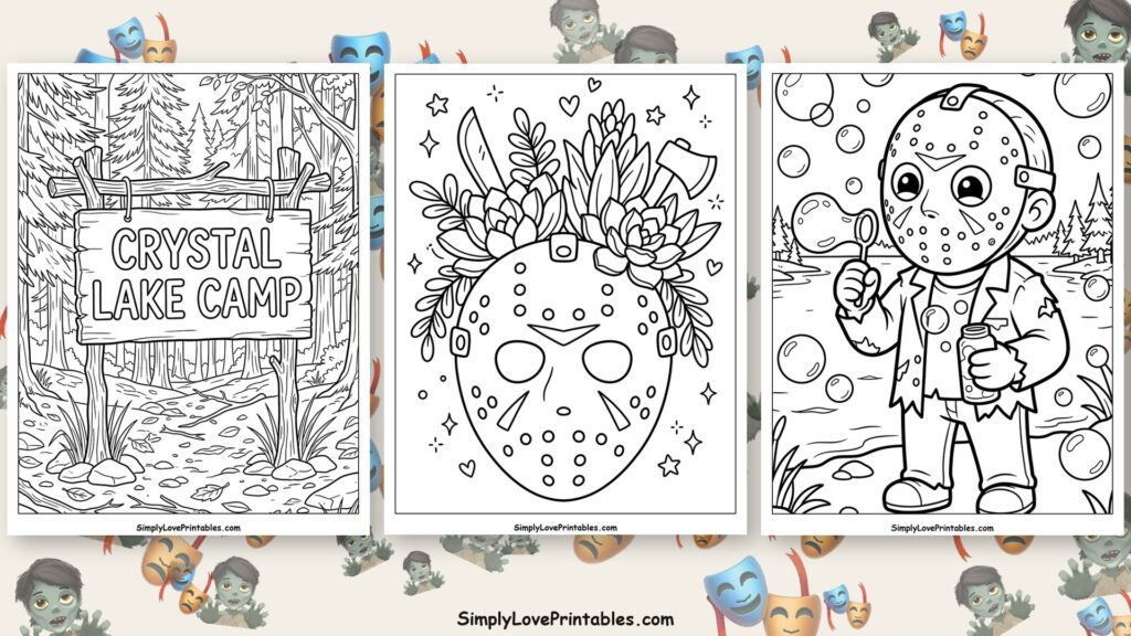Jason Voorhees coloring pages featured image