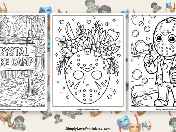 Jason Voorhees coloring pages featured image