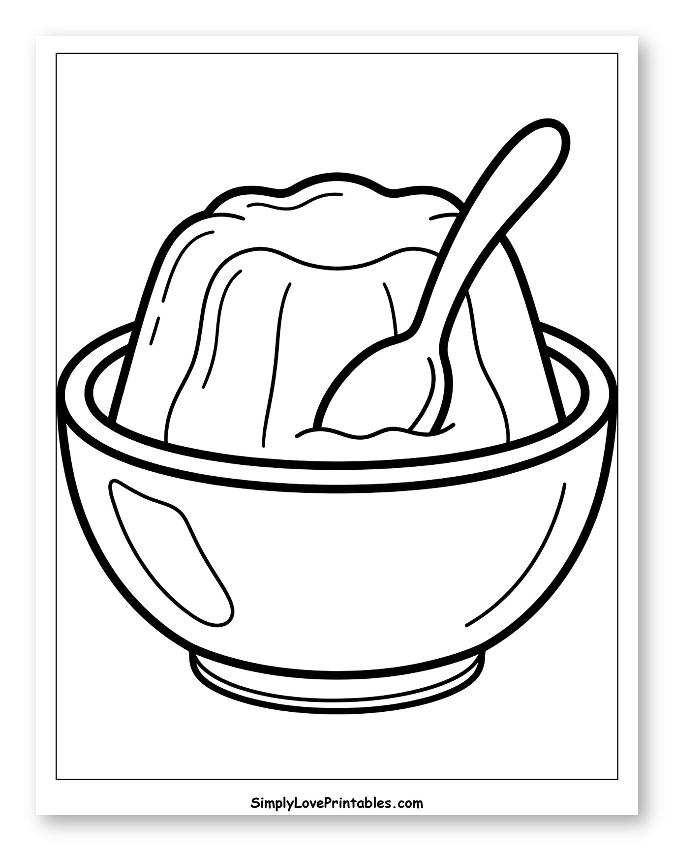 Jello in a Bowl with a Spoon
