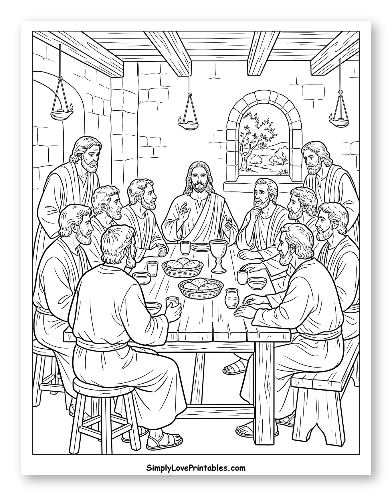Jesus and Disciples at the Last Supper