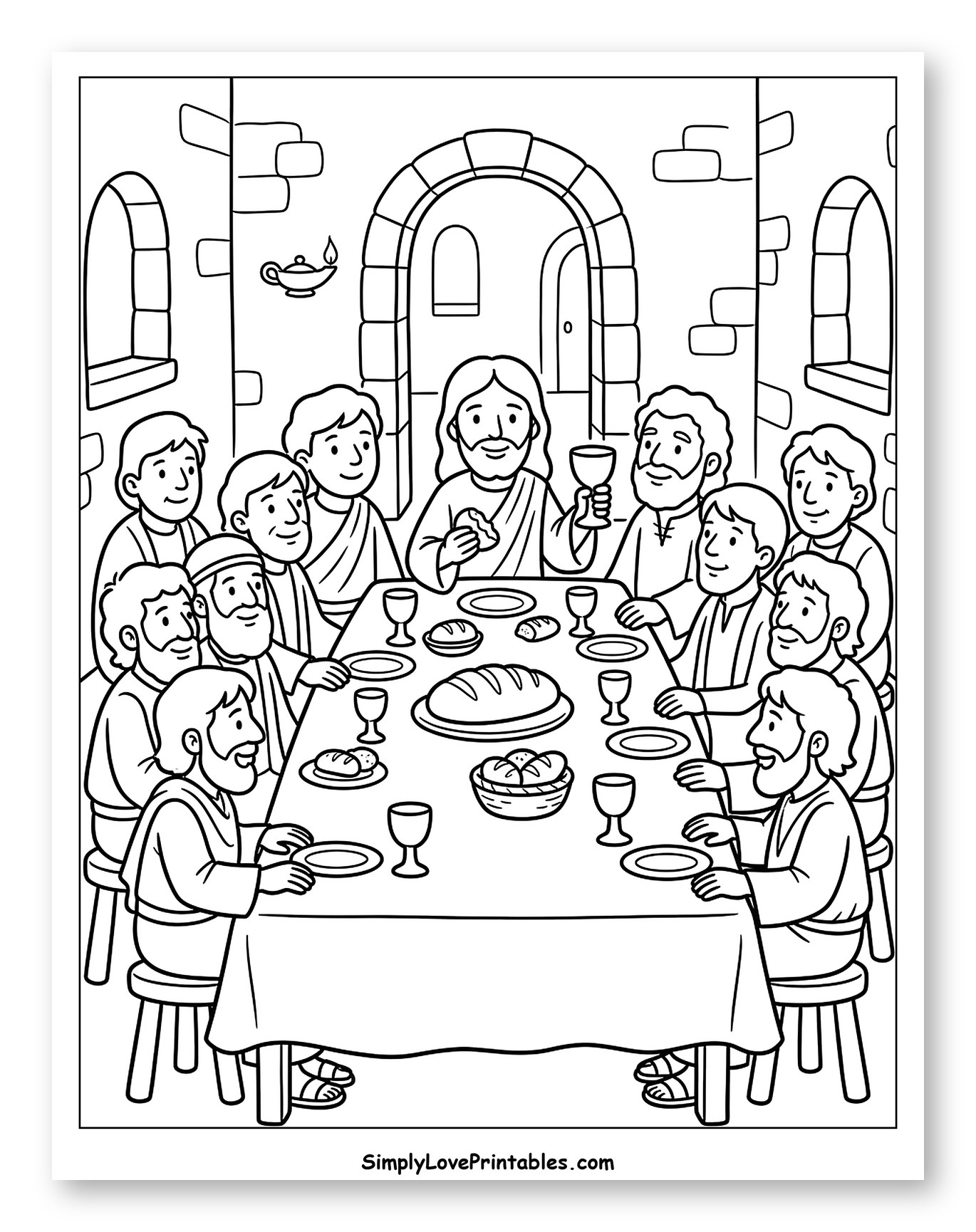 Jesus and Disciples at the Last Supper