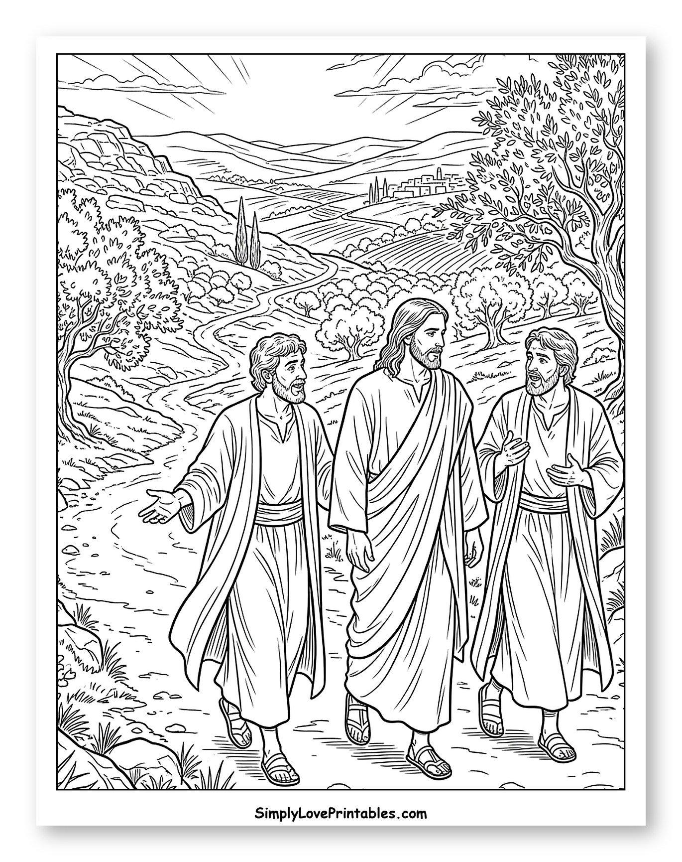 Jesus and Disciples on the Road to Emmaus