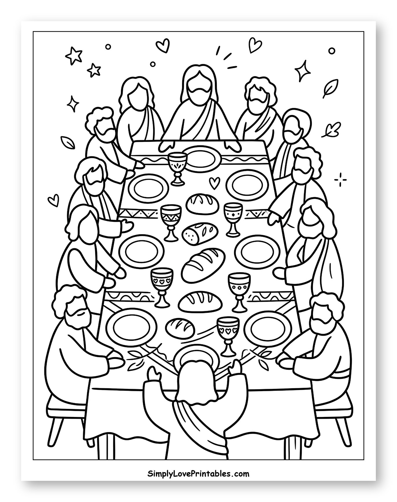 Jesus Blessing Bread at the Last Supper
