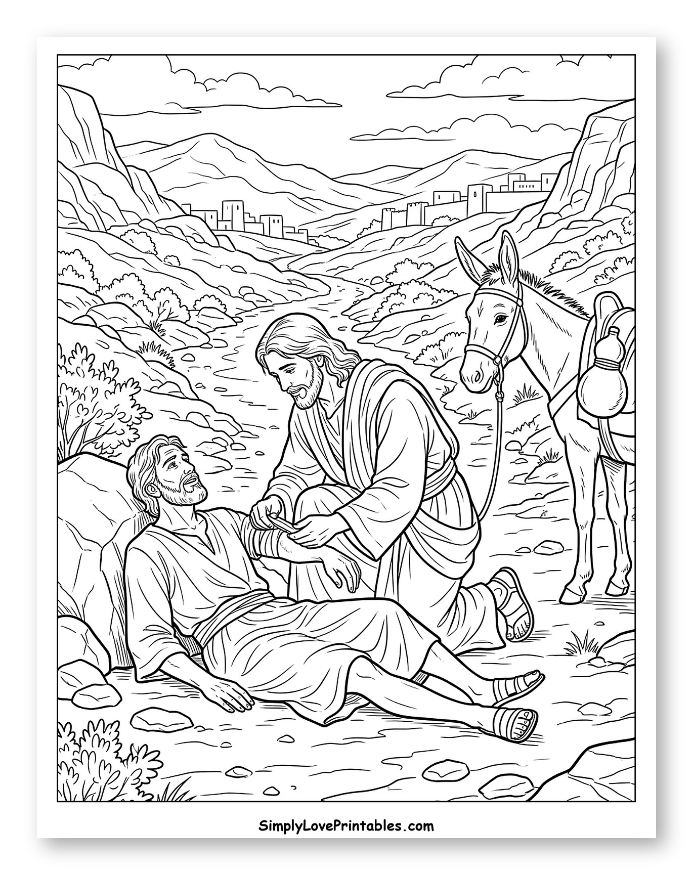 Jesus Cares for a Wounded Man