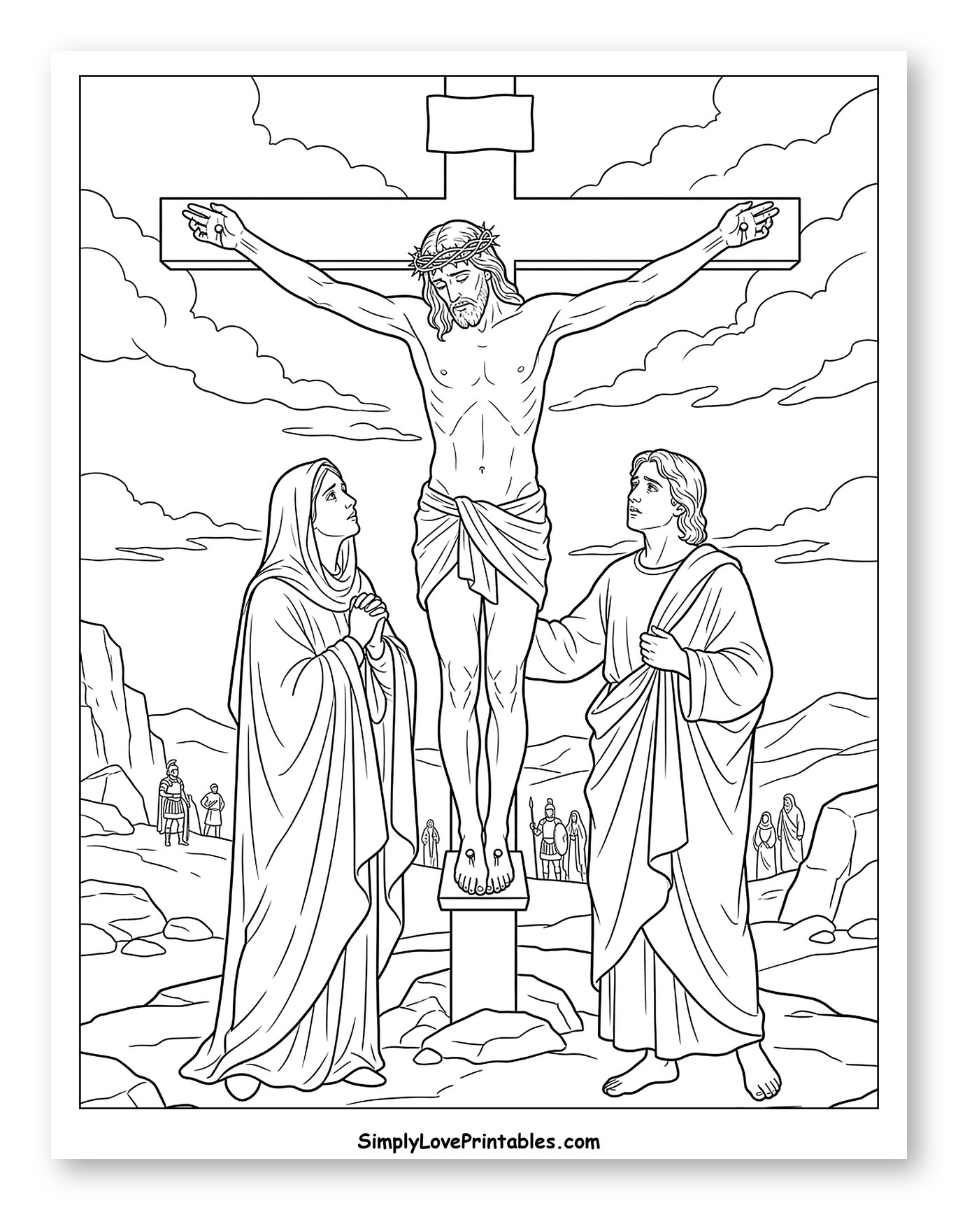 Jesus Christ on the Cross with Mary and John
