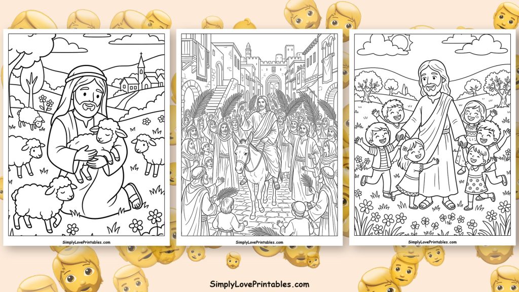 Jesus coloring pages featured image