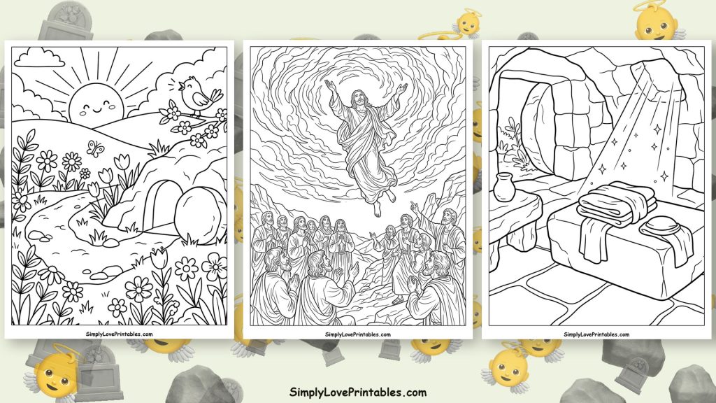 Jesus resurrection coloring pages featured image