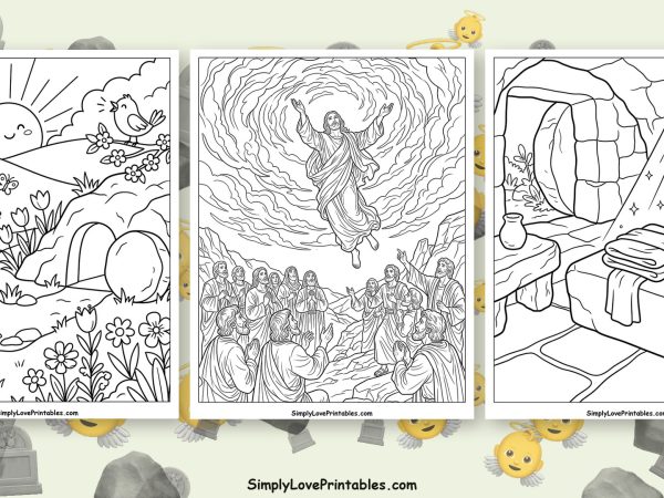 Jesus resurrection coloring pages featured image