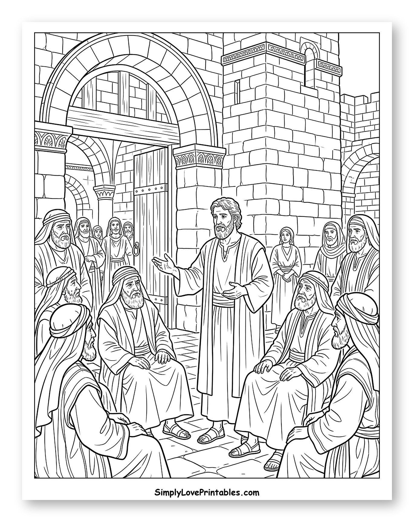 Jesus Teaching a Group of Men