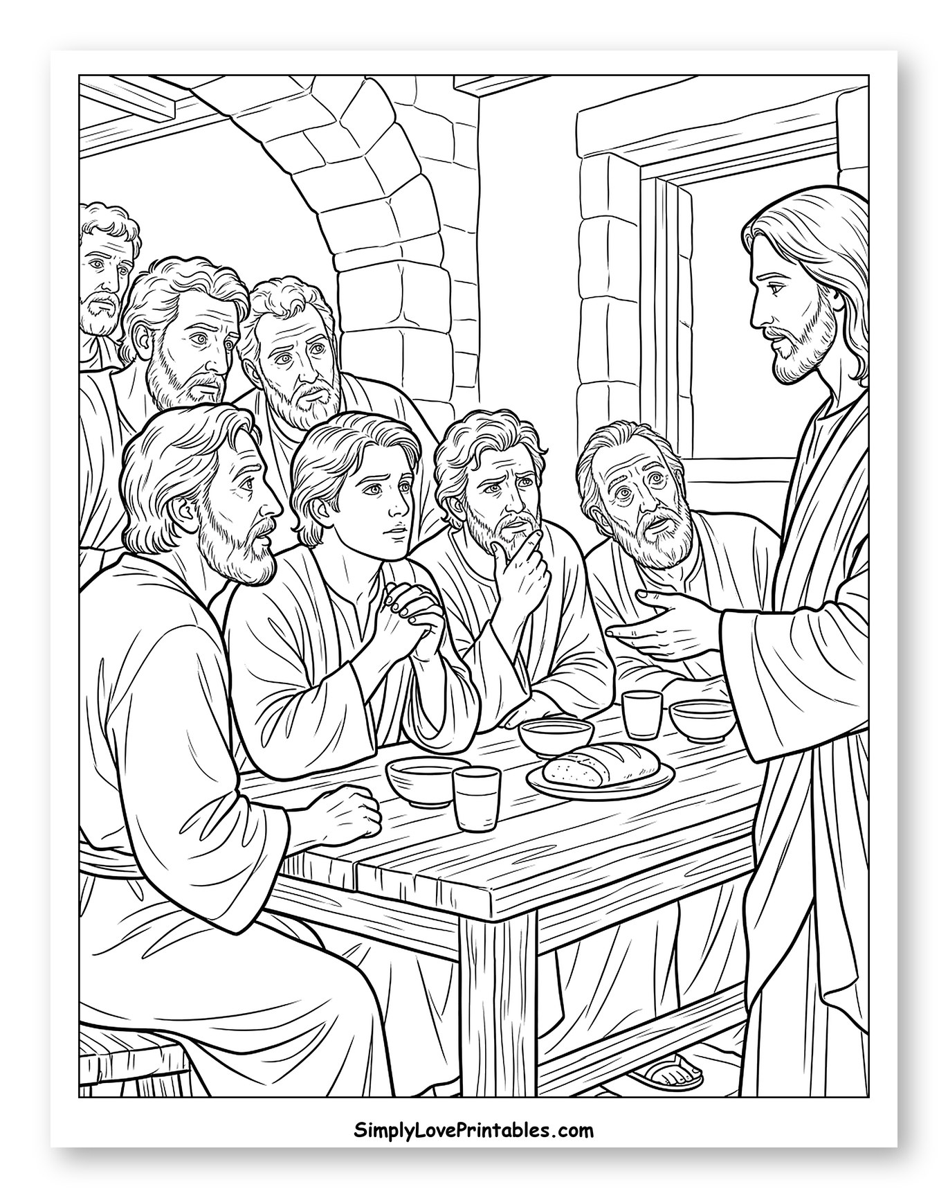 Jesus Teaching His Disciples at a Table