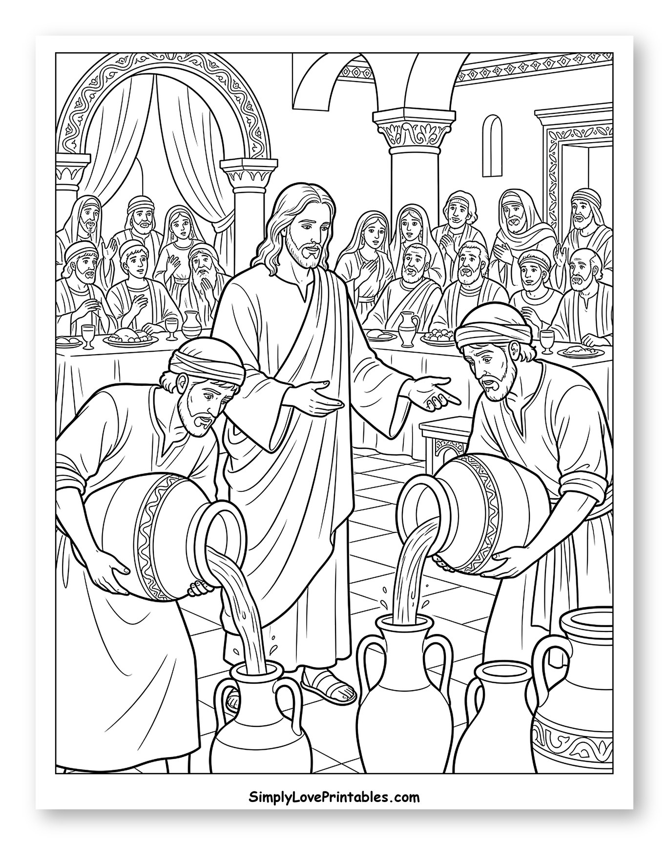 Jesus Turning Water into Wine